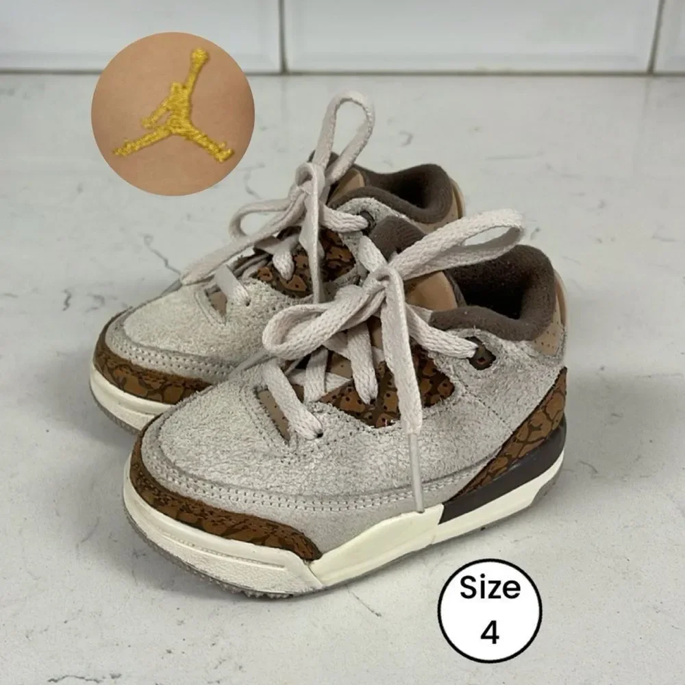 Nike Air Jordan 3 Retro TD Palomino Toddler Size 4C DM0968-102 Worn 3-4 times
